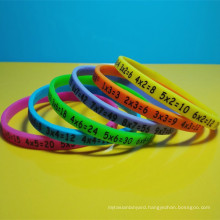 Thin silicon wrist bands, 6mm silicone bracelets, customized silicon wristbands